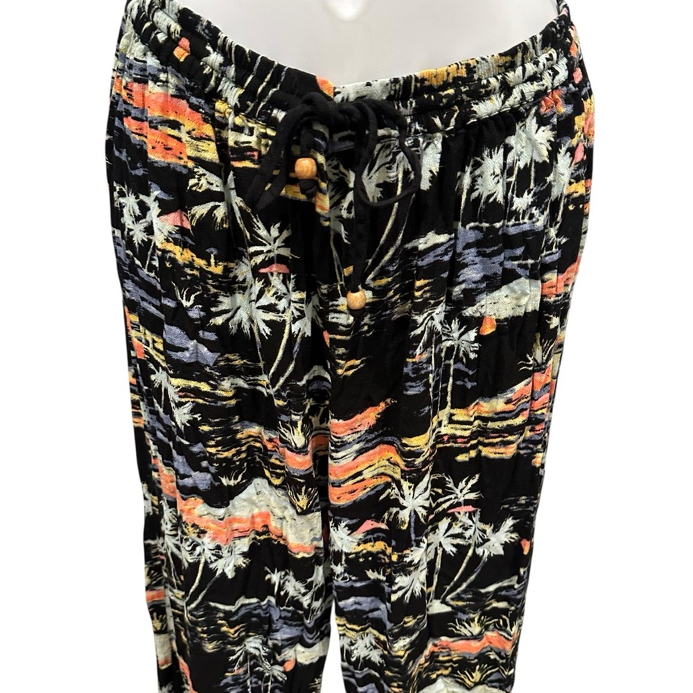 Free People Blue Lagoon Palazzo Tropical Pants Multicolor Wide Leg Medium - Picture 7 of 16